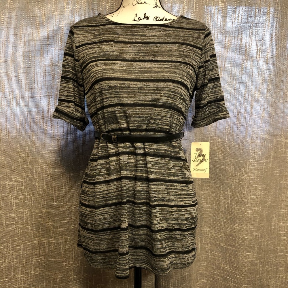 Three Seasons | Grey + Black Maternity Top! ✨